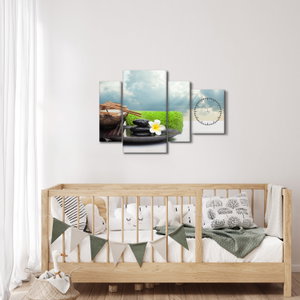 Schilderij - Spa and relax (met klok) (3)