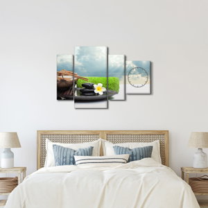 Schilderij - Spa and relax (met klok) (4)