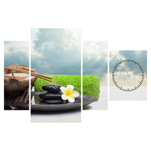 Schilderij - Spa and relax (met klok) (6)