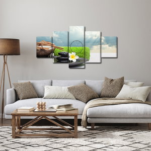 Schilderij - Spa and relax (met klok) (2)