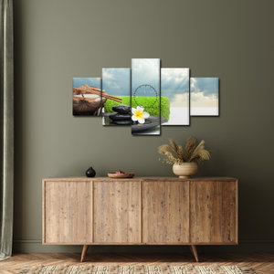 Schilderij - Spa and relax (met klok) (3)