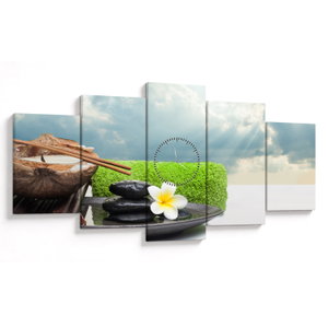 Schilderij - Spa and relax (met klok) (V021279V15080C)