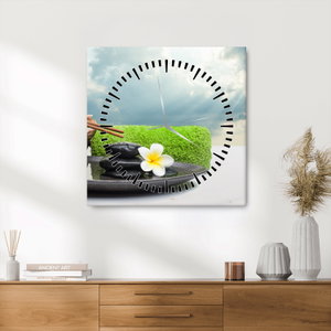 Schilderij - Spa and relax (met klok) (4)