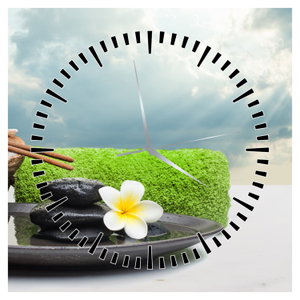 Schilderij - Spa and relax (met klok) (6)