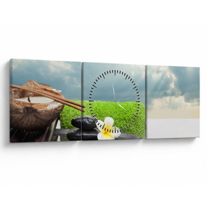 Schilderij - Spa and relax (met klok) (V021279V9030C)
