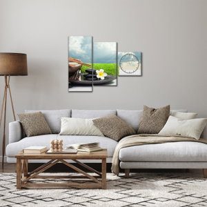 Schilderij - Spa and relax (met klok) (2)