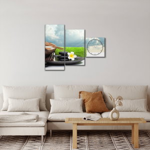 Schilderij - Spa and relax (met klok) (3)