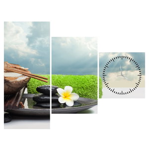 Schilderij - Spa and relax (met klok) (6)