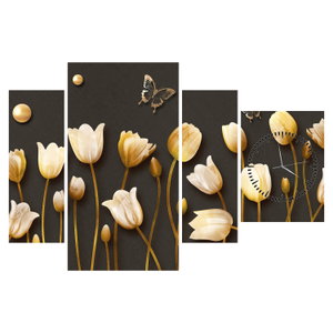 Kép - Tulipánok - absztrakt (órával) (6)