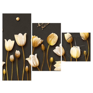 Kép - Tulipánok - absztrakt (órával) (6)