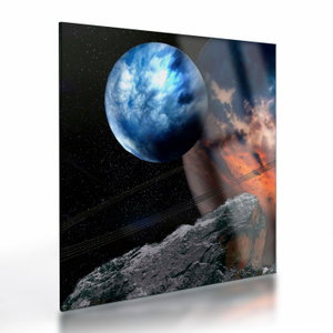 Glasschilderij - Planeet in de ruimte (V021362V3030GD)