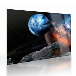 Glasschilderij - Planeet in de ruimte (V021362V7050GD)