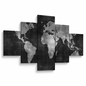 Schilderij - Wereldkaart (V021461V12570)