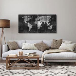 Schilderij - Wereldkaart (2)