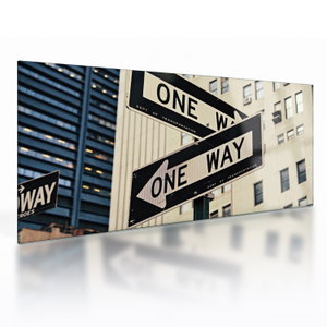 Tablou pe sticlă - New York ONE WAY (V021573V10050GD)