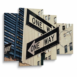 Tablou - New York ONE WAY (cu ceas) (V021573V11075C)