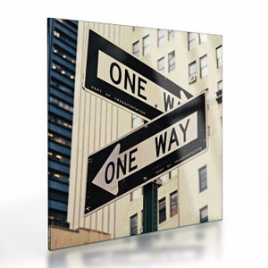 Tablou pe sticlă - New York ONE WAY (V021573V4040GD)