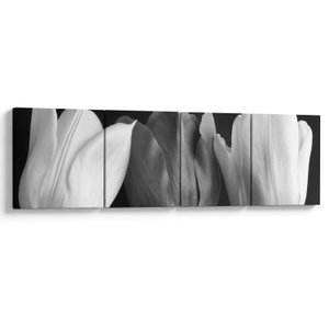 Schilderij - Zwart-witte tulpen (V021916V16040)