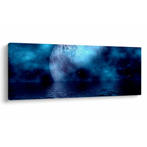 Schilderij - Maan boven zee (V021932V10040)