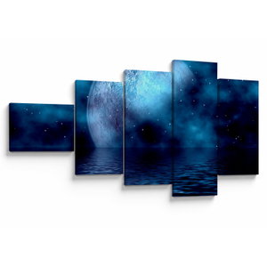 Schilderij - Maan boven zee (V021932V11060)