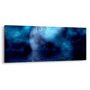 Schilderij - Maan boven zee (V021932V12050)