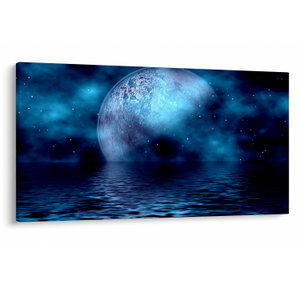 Schilderij - Maan boven zee (V021932V12070)
