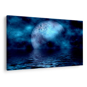 Schilderij - Maan boven zee (V021932V12080)