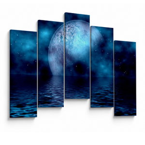Schilderij - Maan boven zee (V021932V12590)