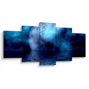 Schilderij - Maan boven zee (V021932V150805PCS)