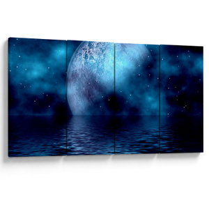 Schilderij - Maan boven zee (V021932V16080)