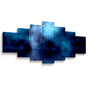 Schilderij - Maan boven zee (V021932V210100)