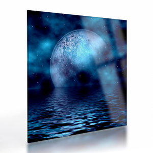 Glasschilderij - Maan boven zee (V021932V4040GD)