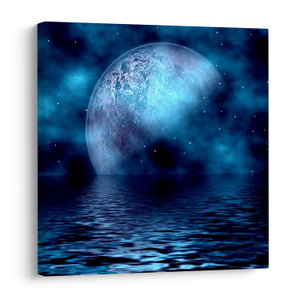 Schilderij - Maan boven zee (V021932V7070)