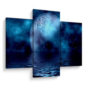 Schilderij - Maan boven zee (V021932V90603PCS)