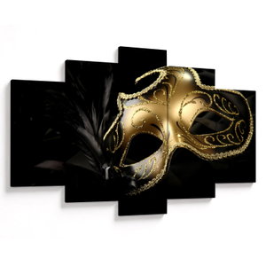 Bild auf Leinwand - Goldene Gesichtsmaske