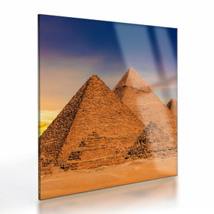 Glasschilderij - Piramiden in Egypte (V022036V3030GD)