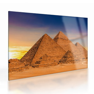 Glasschilderij - Piramiden in Egypte (V022036V7050GD)