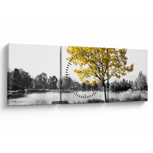 Schilderij - Rust in park (met klok) (V022039V9030C)