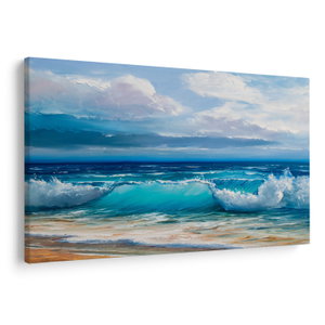 Schilderij - Zeegolven