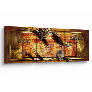 Schilderij - Abstractie (met klok) (V022063V9030C)