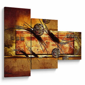 Schilderij - Abstractie (met klok) (V022063V9070C)