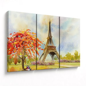 Tablou pictat cu turnul Eiffel