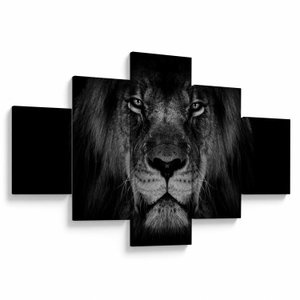 Schilderij - Imposante leeuw (V022102V12570)
