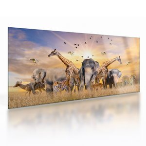 Tablou pe sticlă - Animae din Africa (V022143V10050GD)
