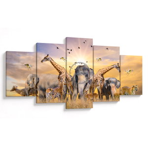 Tablou - Animae din Africa (cu ceas) (V022143V15080C)