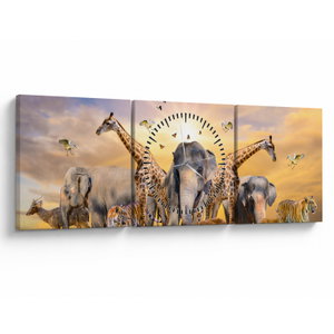 Tablou - Animae din Africa (cu ceas) (V022143V9030C)
