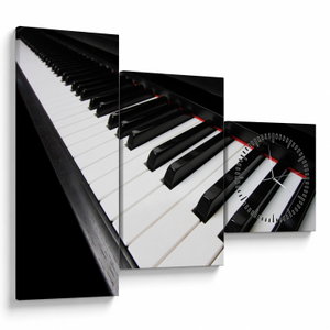 Tablou ccu clapele de pian (cu ceas) (V022229V9070C)