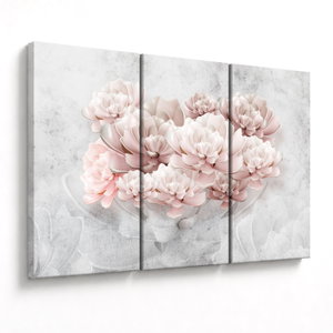 Tablou - Flori roz pe perete (V022389V120803PCS)