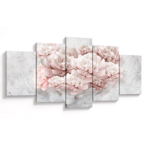 Tablou - Flori roz pe perete (V022389V150805PCS)