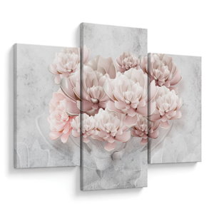 Tablou - Flori roz pe perete (V022389V90603PCS)